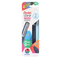 Pentel 1.0mm 4 Colour Retractable Ballpoint Pen Pack of 2 - Ideal for School and Office