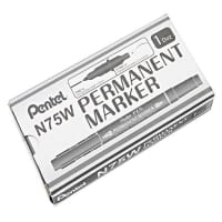 Pentel N75W Twin Tip Permanent Marker Red - Great for Editing and Marking