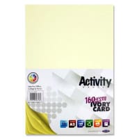 Premier Activity Sheets A3 Pack of 25 - 160gsm, Ivory - Quality Crafting Paper