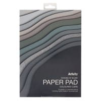 Premier Activity A4 Paper Pad Shades of Silver 180gsm 24 Sheets - Elegant Choice for Professional Use