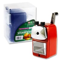 Premier Office Table Top Pencil Sharpener Assorted Colours - Great for Desk Use