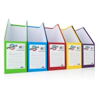 Premto Magazine Organiser Bright Assorted Colours - Ideal for Keeping Documents in Order