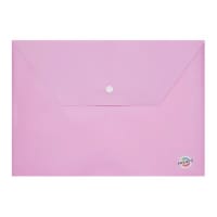 Premier A4 Pastel Button Document Wallet Wild Orchid - Portable & Stylish Document Holder
