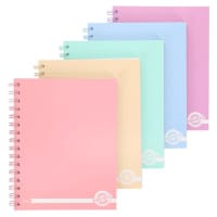 Premier A5 Pastel Spiral Notebook 200 Pages Assorted Colours - Essential for Office & Study Use