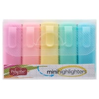 Proscribe Mini Pastel Highlighters Box of 5 Assorted Colours - Highlight with a Pop of Colour