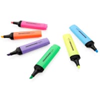 Proscribe Highlighter Markers Pack of 6 - Assorted Colours - Essential School Supplies