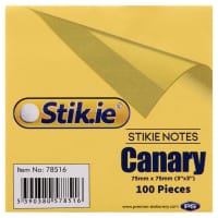 Stik-Ie Notes 75mm x 75mm Yellow - Essential stationery for organization