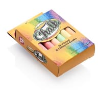 World Of Colour Coloured Chalk Box of 12 - Classic Chalk for Creative Kids