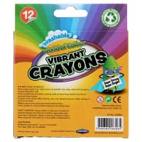 World of Colour Washable Crayons Box of 12 - Safe and Non-Toxic Colouring Tools