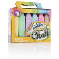 World Of Colour Coloured Jumbo Chalk Box of 18 - Great for Outdoor Creativity
