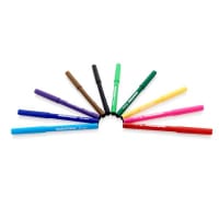 World of Colour Felt Tip Markers Pack of 10 - Bright and Durable Art Pens