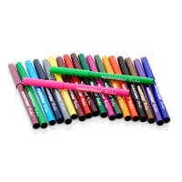 World of Colour Felt Tip Markers Pack of 20 - Bold and Bright Colouring Tools