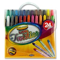 World Of Colour Mini Twisties Crayons Pack of 24 - More Colors for Imaginative Play