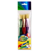 World of Colour Big Grip Brush Set Pack of 3 - Flat Toddler - Easy-to-Hold Paintbrushes