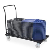 Folding Chair Trolley 40 Folding Chairs Capacity Black