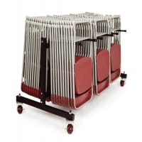 Folding Chair Trolley 70 Folding Chairs Capacity Black