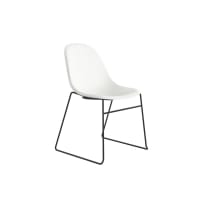 Lizzie Skid Chair White
