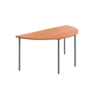 Semicircular Multipurpose Table 1600 X 800 Beech/Silver