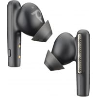 POLY Voyager Free 60+ UC Carbon Black Earbuds +BT700 USB-C Adapter +Touchscreen Charge Case