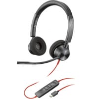 POLY Blackwire 3320 Stereo Microsoft Teams Certified USB-C Headset +USB-C/A Adapter