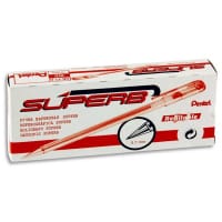 Pentel Superb Fine 0.7mm Ballpoint Pen Red - Great for Marking Important Information