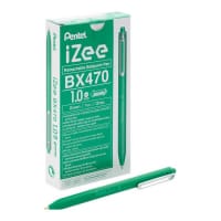 Pentel Izee 1.0mm Retractable Ballpoint Pen - Green - Convenient and Stylish for Everyday Use