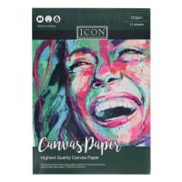 Icon A4 Canvas Paper 220gsm 12 Sheets - Ideal For Painting