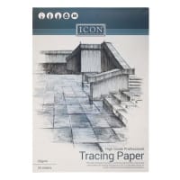 Icon A4 Professional Tracing Paper Pad 65gsm 25 Sheets - High Transparency