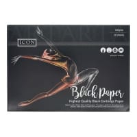 Icon A4 Black Paper 140gsm 20 Sheets - Perfect For Bold Creations