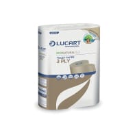 Lucart Pack of 72 EcoNatural 6.3 Toilet Rolls Carbon Neutral x6 Rolls Per Pack 811C73