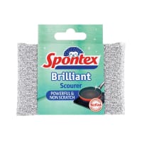 Spontex Brilliant Scourer Pad Silver Non-scratch 31600328 Single Pack