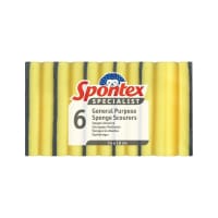 Spontex Pack of 6 Specialist General Purpose Sponge Scourers 19400213