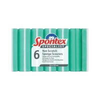Spontex Pack of 6 Specialist NonScratch Sponge Scourers Blue/White 19400212