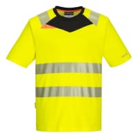 Portwest DX413 DX4 Hi-Vis T-Shirt S/S Yellow/Black 6XL