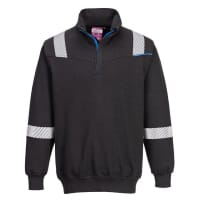 Portwest FR710 WX3 Flame Resistant Sweatshirt Black L