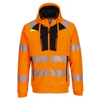 Portwest DX477 DX4 Hi-Vis Funnel Neck Zipped Sweatshirt Orange/Black XL