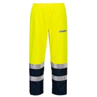 Portwest FR410 Bizflame Rain+ Hi-Vis Light Arc Trousers Yellow/Navy XL