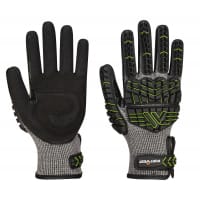 Portwest A755 VHR15 Nitrile Foam Impact Glove Black/Green XL