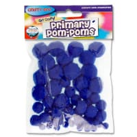 Crafty Bitz Primary Pom Poms Blue for Arts and Crafts