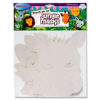 Crafty Bitz Pack of 16 Decorate Your Own Masks - Jungle Animals Fun Animal Crafts