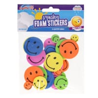 Crafty Bitz Pack of 30 Foam Stickers - Smiley Faces Fun Crafting for Kids