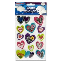 Crafty Bitz 3D Foam Stickers - Hearts Add Love to Your Craft Creations