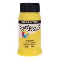 Daler Rowney System3 500Ml Acrylic Paint - Process Yellow Primary Yellow Paint for Artists