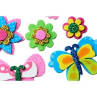 Emotionery 3D Flutterbies Foam Stickers - Butterflies & Flowers Ideal for Crafting and Decor