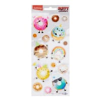 Emotionery Card 15 Puffy Stickers - Donuts Fun Puffy Stickers for Kids' Crafts