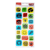Emotionery Card 21 Puffy Stickers - Reward Reward Stickers for Classroom and Craft Projects
