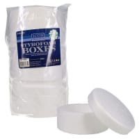 Icon Craft Pack of 3 Styrofoam Boxes - Circle - Styrofoam Boxes for Crafting and Packaging