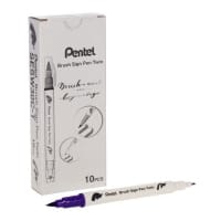 Pentel Brush Sign Pen Twin Tip Violet - Violet Brush Pen for Artistic Designs and Calligraphy