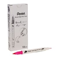 Pentel Brush Sign Pen Twin Tip Pink - Pink Brush Pen for Creative Art and Crafts