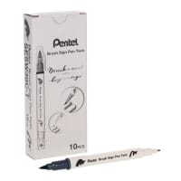 Pentel Brush Sign Pen Twin Tip Light Gray - Light Gray Brush Pen for Artistic Detailing